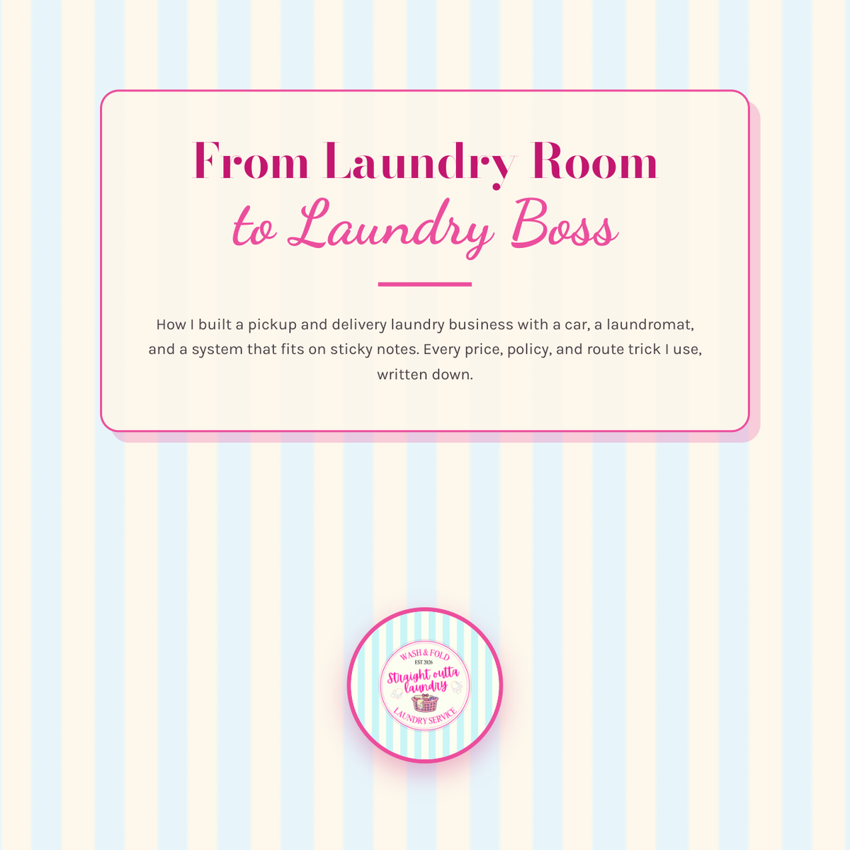 From Laundry Room to Laundry Boss - PDF playbook cover